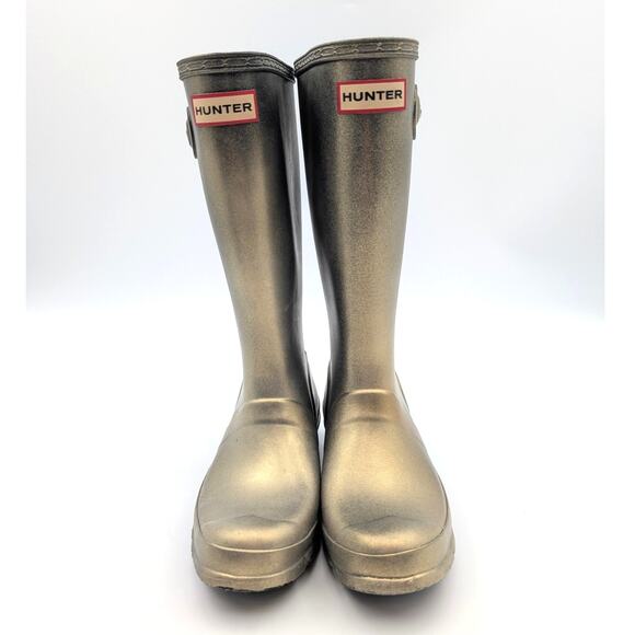 Hunter Kids Gold Boots - Picture 2 of 9